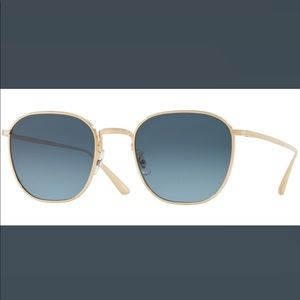 NWT Oliver Peoples x The Row “Board Meeting 2” sunglasses gold/blue